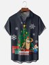 Moisture Wicking Christmas Gorilla Chest Pocket Hawaiian Shirt