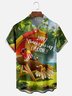 Moisture Wicking Thanksgiving Fun Outdoor Vacation Turkey Chest Pocket Hawaiian Shirt