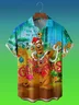 Moisture Wicking Merry Christmas Dog Chest Pocket Hawaiian Shirt