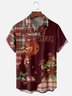Moisture-wicking Christmas Candy Cane Plaid Chest Pocket Casual Shirt