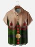 Tall Size Moisture-wicking Christmas Funny Ugly Shirt Chest Pocket Casual Shirt