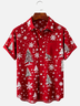 Moisture-wicking Christmas Tree Snowflake Chest Pocket Holiday Shirt