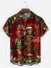 Big Size Moisture Wicking Merry Christmas Bigfoot Chest Pocket Hawaiian Shirt