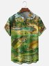 Moisture Wicking Gradient Color Lakeside Fishing Chest Pocket Hawaiian Shirt