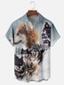 Moisture-wicking Canadian Fun Dog Sleds Chest Pocket Casual Shirt