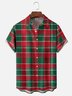 Moisture-wicking Christmas Plaid Chest Pocket Casual Shirt