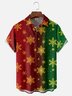 Moisture-wicking Christmas Snowflake Chest Pocket Casual Shirt