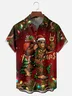 Tall Size Moisture Wicking Merry Christmas Bigfoot Chest Pocket Hawaiian Shirt