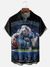 Moisture-wicking American Football Polis Art Pony Chest Pocket, Casual Shirt