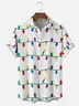 Moisture-wicking Christmas Lighting Chest Pocket Holiday Shirt