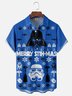 Moisture Wicking Christmas Star Chest Pocket Hawaiian Shirt