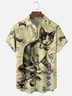 Moisture Wicking Schrödinger's Box Cat Chest Pocket, Hawaiian Shirt