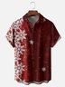 Moisture Wicking Gradient Christmas Snowflake Hawaiian Shirt with Chest Pocket