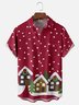 Hardaddy X Valentina Bjekovic Moisture-wicking Christmas House Chest Pocket Casual Shirt