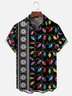 Moisture Wicking Artistic Christmas Merry Christmas Lights Chest Pocket Hawaiian Shirt