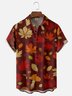 Moisture-wicking Thanksgiving Maple Chest Pocket Casual Shirt