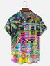 Moisture Wicking Artistic Christmas Merry Christmas Coconut Tree Christmas Tree Chest Pocket Hawaiian Shirt