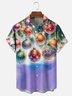 Moisture Wicking Artistic Christmas Merry Christmas Lights Chest Pocket Hawaiian Shirt
