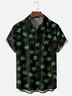 Hardaddy X Valentina Bjekovic Moisture-wicking Weed Leaf Chest Pocket Casual Shirt