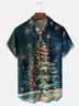 Moisture Wicking Artistic Christmas Merry Christmas Tree Chest Pocket Hawaiian Shirt