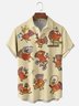 Moisture-wicking Thanksgiving Turkey Fun Print Chest Pocket Casual Shirt