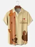 Moisture-wicking Thanksgiving turkey "I Love Leftovers" Chest Pocket Bowling Shirt