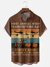 Moisture Wicking Thanksgiving Turkey Chest Pocket Hawaiian Shirt