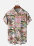 Moisture Wicking Christmas Fish Coconut Tree Chest Pocket Hawaiian Shirt