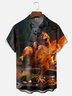 Tall Size Moisture-wicking Thanksgiving Turkey Funny Chest Pocket Casual Shirt