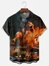 Big Size Moisture-wicking Thanksgiving Turkey Funny Chest Pocket Casual Shirt
