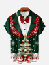 Tall Size Moisture-wicking Christmas Santa Claus Chest Pocket Ugly Shirt