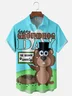 Tall Size Moisture-wicking Groundhog Day Chest Pocket Casual Shirt