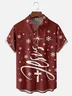 Moisture Wicking Jesus Snowflake Chest Pocket Hawaiian Shirt