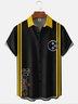 Moisture-wicking American Football Pittsburgh Art Steelers Holiday Chest Pocket Bowling Shirt