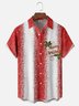 Moisture Wicking Merry Christmas Chest Pocket Bowling Shirt