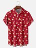Moisture Wicking Christmas Star Chest Pocket Hawaiian Shirt