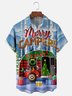 Moisture Wicking Christmas Merry Christmas Campervan Chest Pocket Hawaiian Shirt