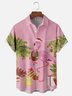 Moisture-wicking Christmas Flamingo Chest Pocket Holiday Shirt