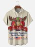 Moisture Wicking Merry Christmas Walley Worlg Chest Pocket Hawaiian Shirt