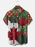 Moisture-wicking Canadian Maple Leaf Multicolor Patchwork Chest Pocket Casual Shirt