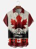 Moisture-wicking Canadian Maple Leaf Plaid Chest Pocket Casual Shirt
