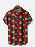 Moisture-wicking Christmas Snowflake Plaid Chest Pocket Holiday Shirt