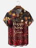 Moisture Wicking Happy New Year Gradient Ribbon Chest Pocket Holiday Shirt