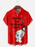 Moisture-wicking Christmas Snowman Blowing You Christmas Kisses Chest Pocket Holiday Shirt