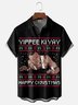 Moisture-wicking Christmas Yippee Ki Yay Chest Pocket Holiday Shirt