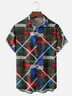 Moisture-wicking Christmas Plaid Chest Pocket Casual Shirt