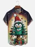 Moisture Wicking Christmas Tree Chest Pocket Holiday Shirt