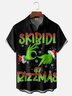 Moisture-wicking Merry Christmas Skibidi Rizzmas Chest Pocket Holiday Shirt