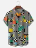 Moisture-wicking Geomatric Plaid Chest Pocket Casual Shirt