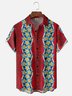 Moisture Wicking Gradient Colors Tropical Plants and Flowers Geometric Chest Pocket Hawaiian Shirt